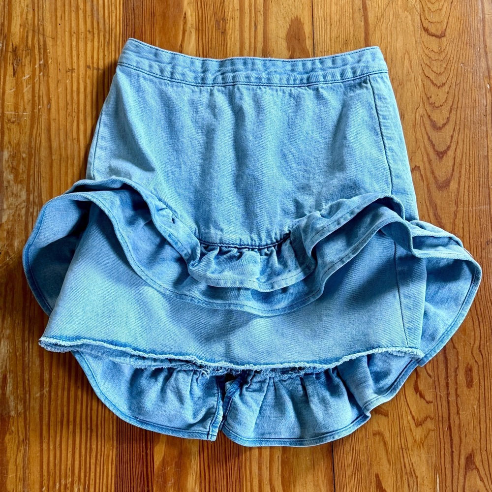 TWELVE BY ONTWELFTH Jean Skirt Women's Medium Ruffled‎